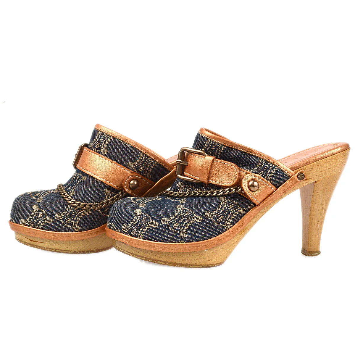 Celine 2000s Paris Macadam Mules Shoes #35 - Image 2