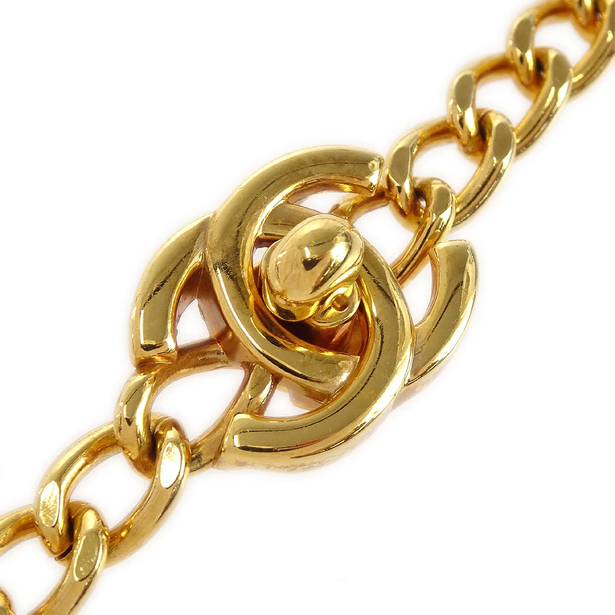 Chanel Turnlock Gold Chain Necklace 96P - Image 4