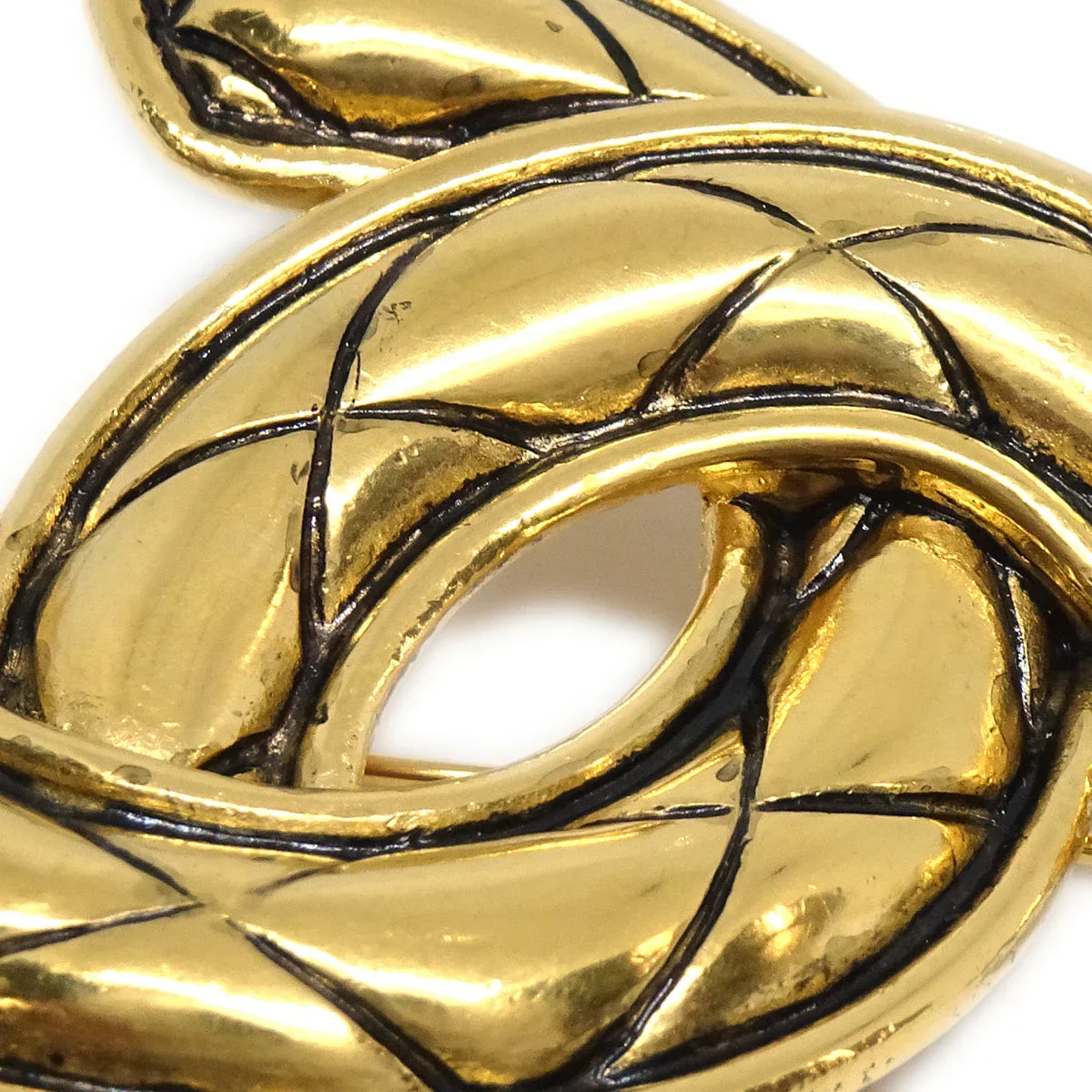 Chanel Quilted Brooch Pin Gold 1152 - Image 2