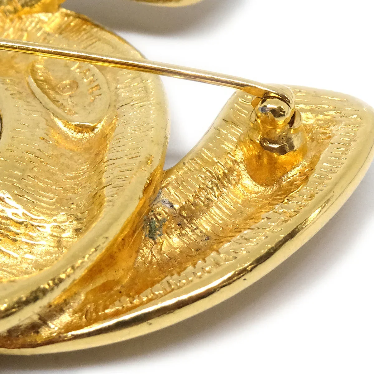 Chanel Quilted Brooch Pin Gold 1152 - Image 3