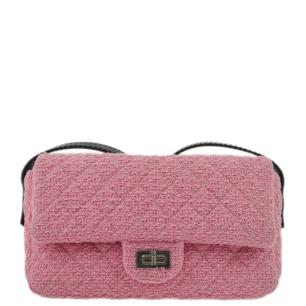 Chanel 2009-2010 Tweed Mademoiselle Lock Shoulder Bag