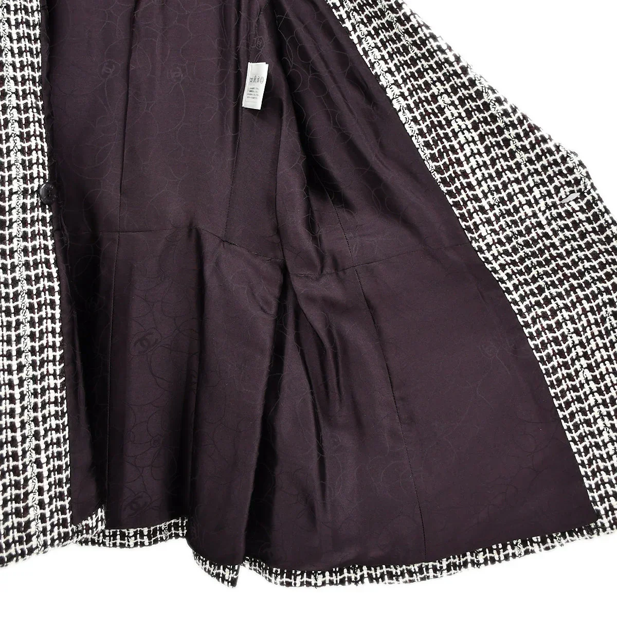 Chanel Double Breasted Jacket Brown Tweed 01A #38 - Image 6