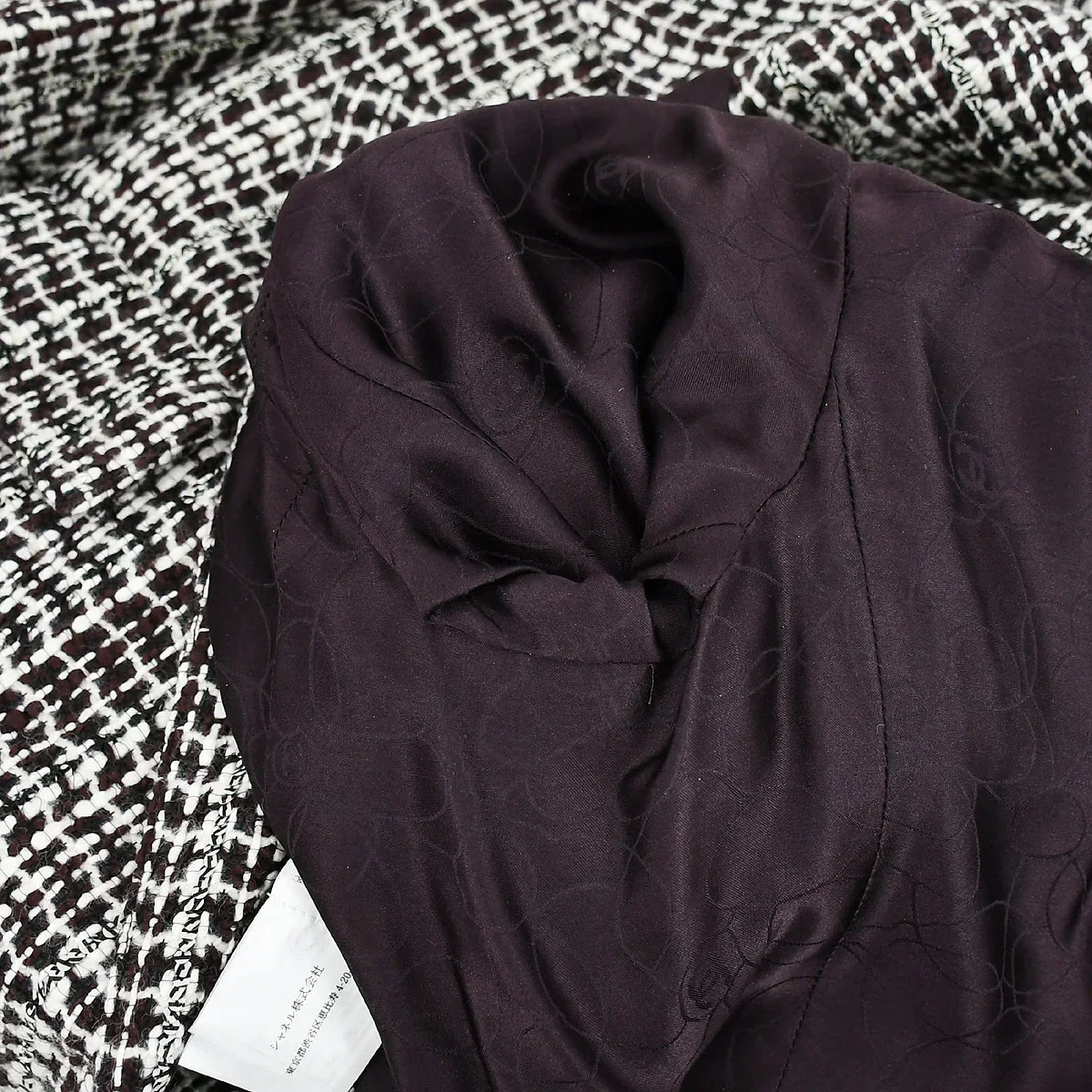 Chanel Double Breasted Jacket Brown Tweed 01A #38 - Image 7