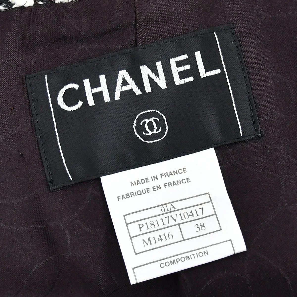 Chanel Double Breasted Jacket Brown Tweed 01A #38 - Image 8