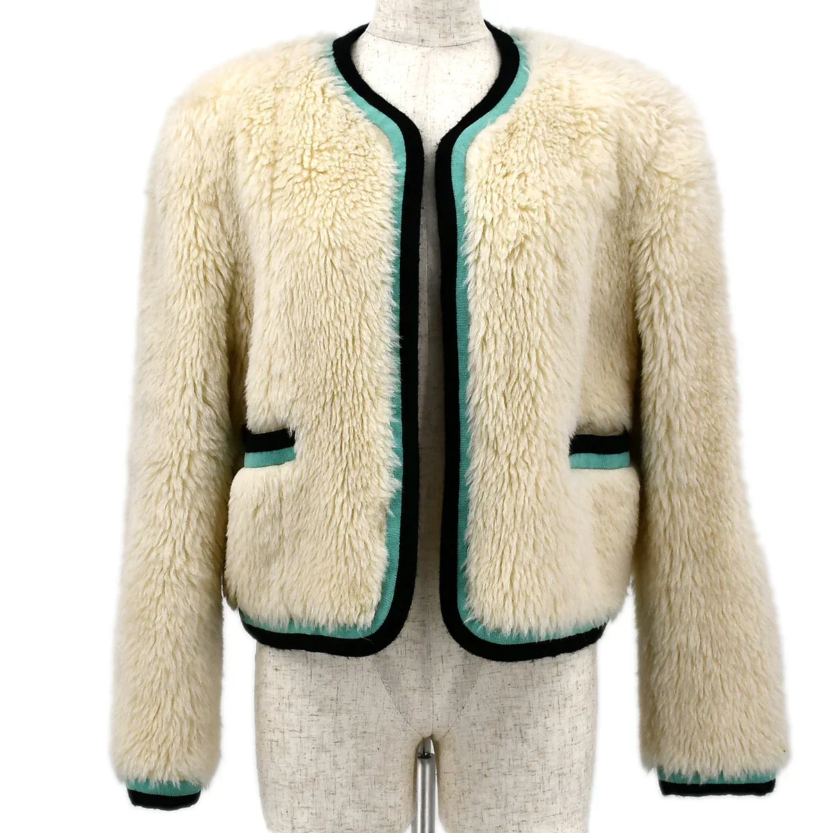 Chanel Fall 1994 logo applique collarless jacket #40 - Image 3