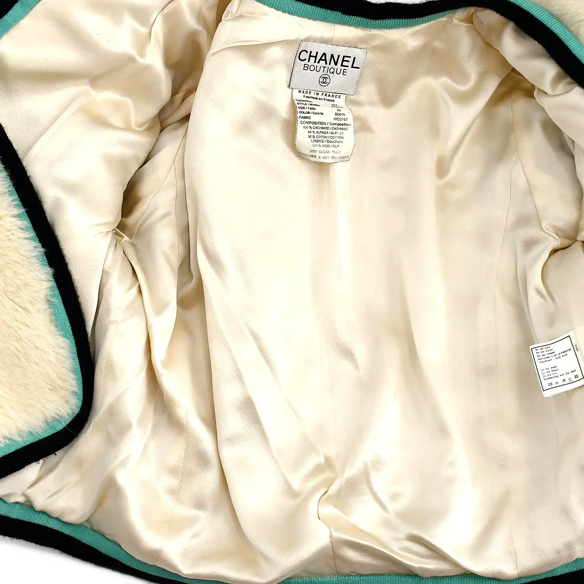 Chanel Fall 1994 logo applique collarless jacket #40 - Image 7