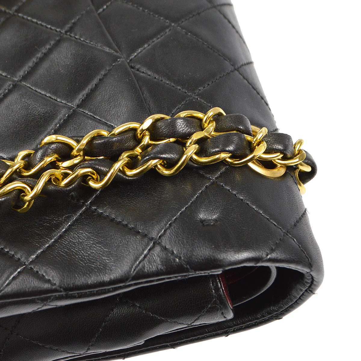 Chanel 1994-1996 Classic Double Flap Medium Black Lambskin - Image 5