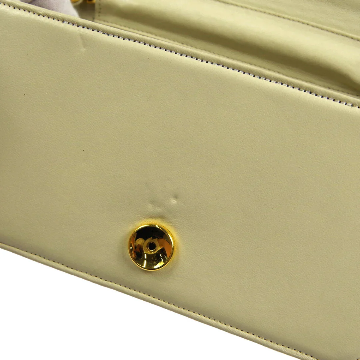 Chanel * 1986-1988 Pushlock Full Flap Mini Beige Lizard Skin - Image 6