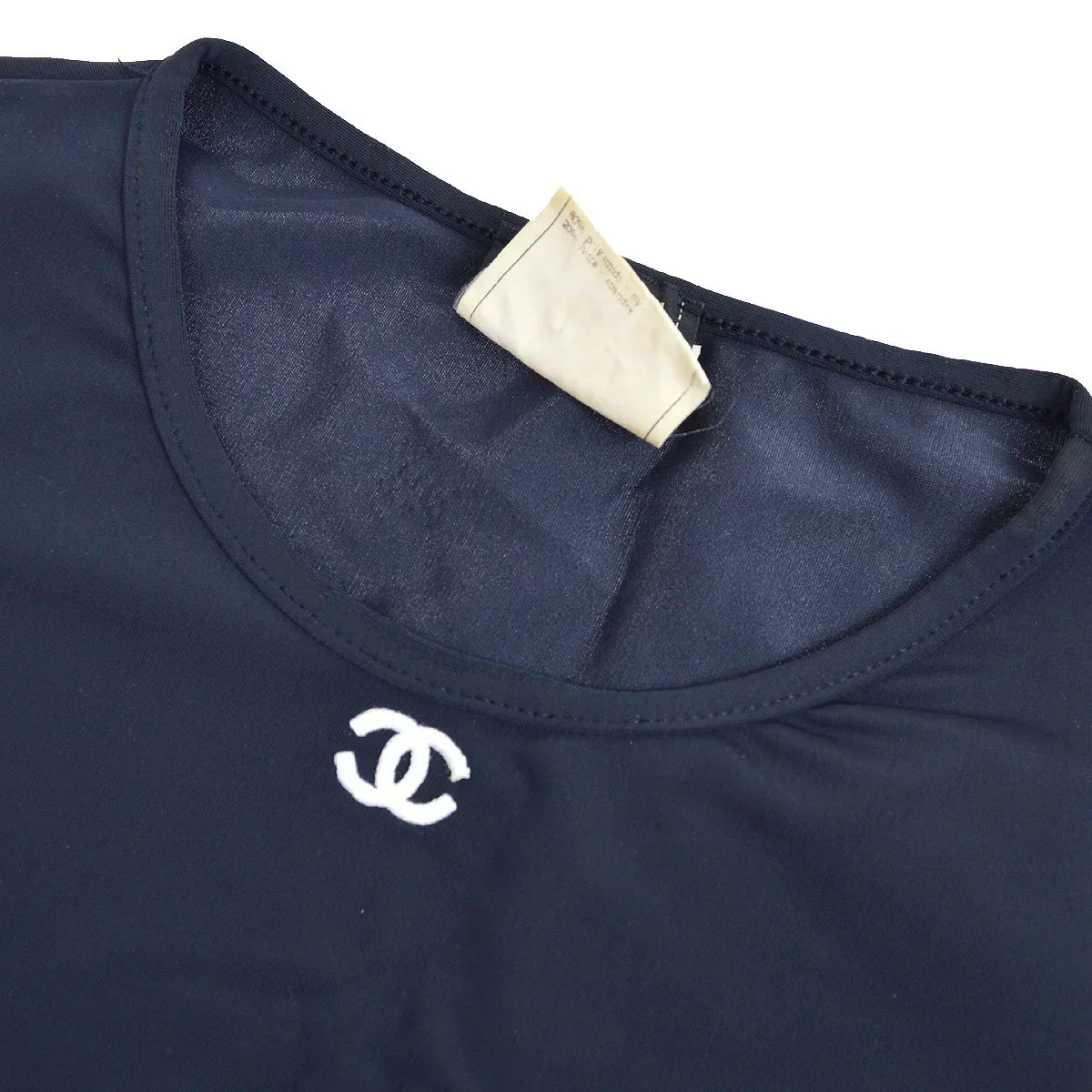 CHANEL 1995 Spring black CC cropped top #40 - Image 5