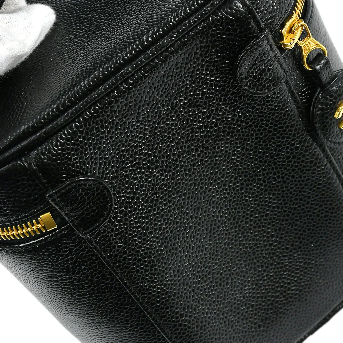 Chanel 2001-2003 Vanity Handbag Black Caviar - Image 5