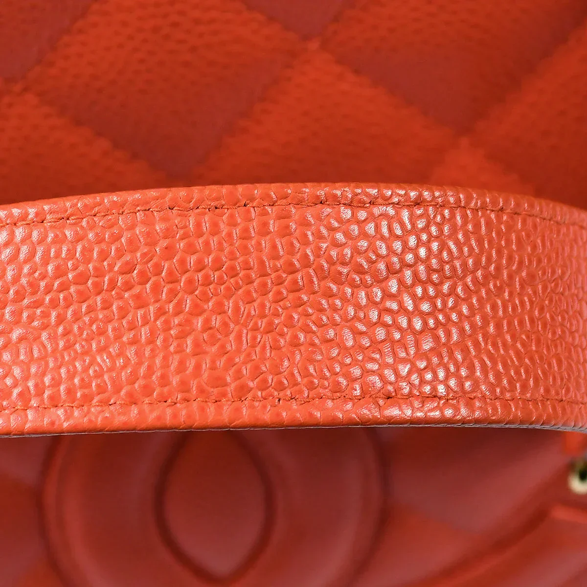Chanel 2003-2004 Petite Shopping Tote PST Orange Caviar - Image 5