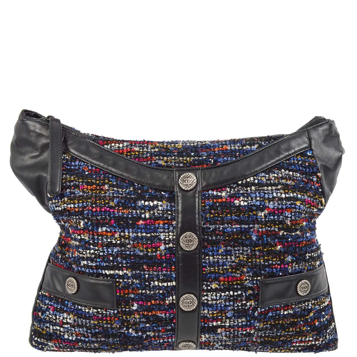 Chanel 2014-2015 Tweed Lambskin Jacket Bum Bag