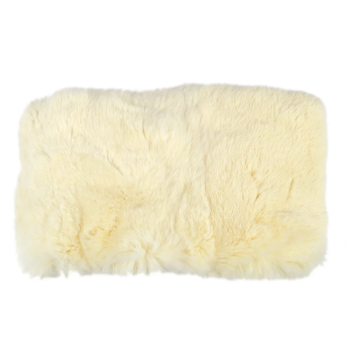 Chanel Fur Shawl Muffler Stole White Small Good - Image 2