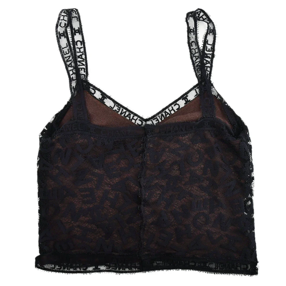 Chanel Lace Camisole Top Black 98A - Image 2