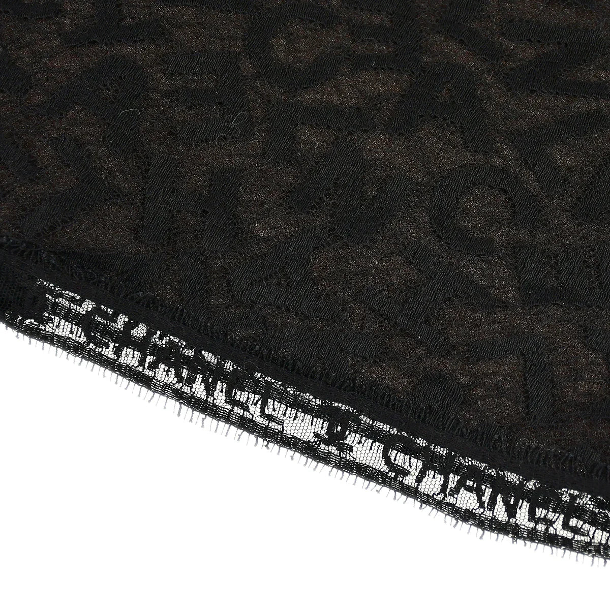 Chanel Lace Top Skirt Set Black Brown 98A #42 - Image 4