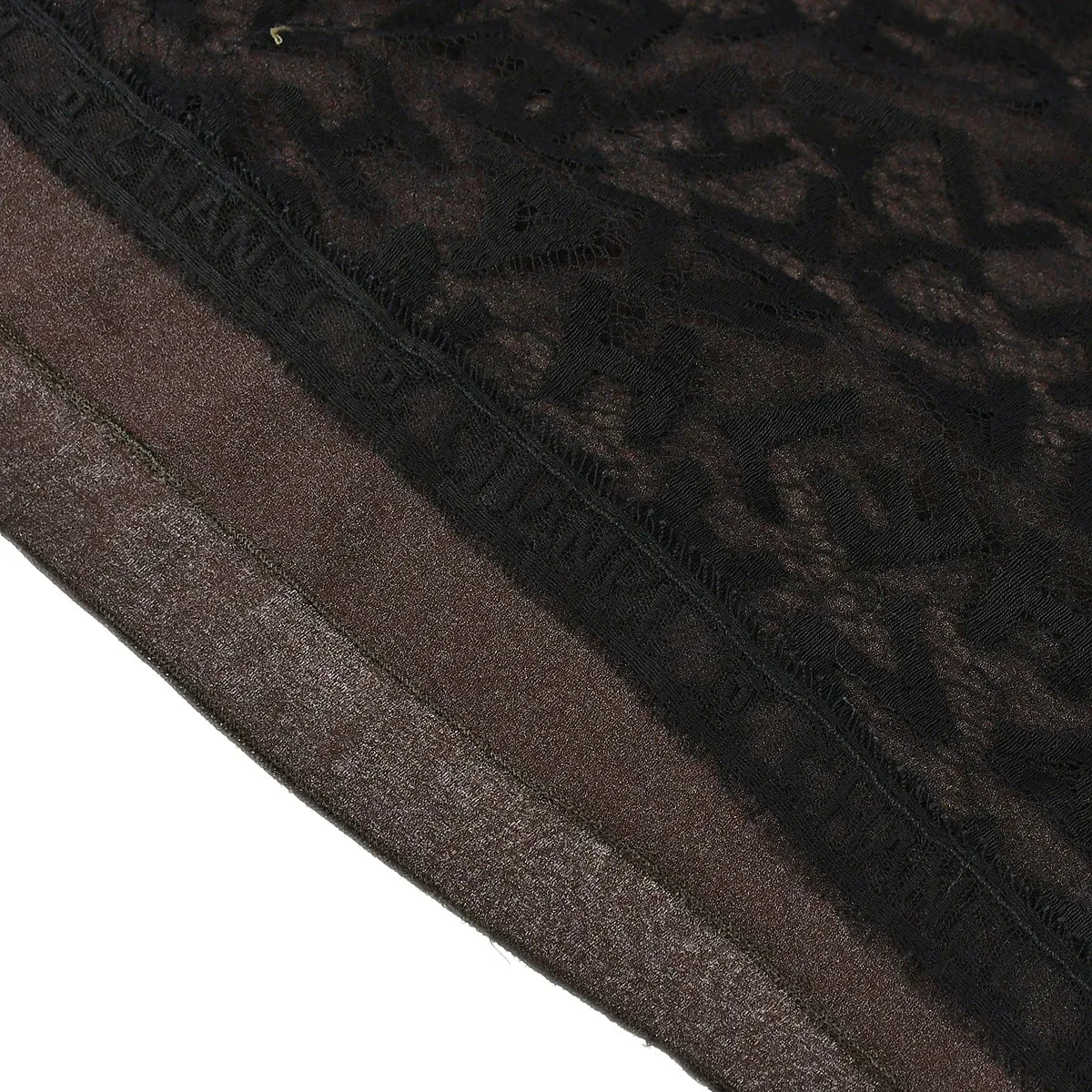 Chanel Lace Top Skirt Set Black Brown 98A #42 - Image 9