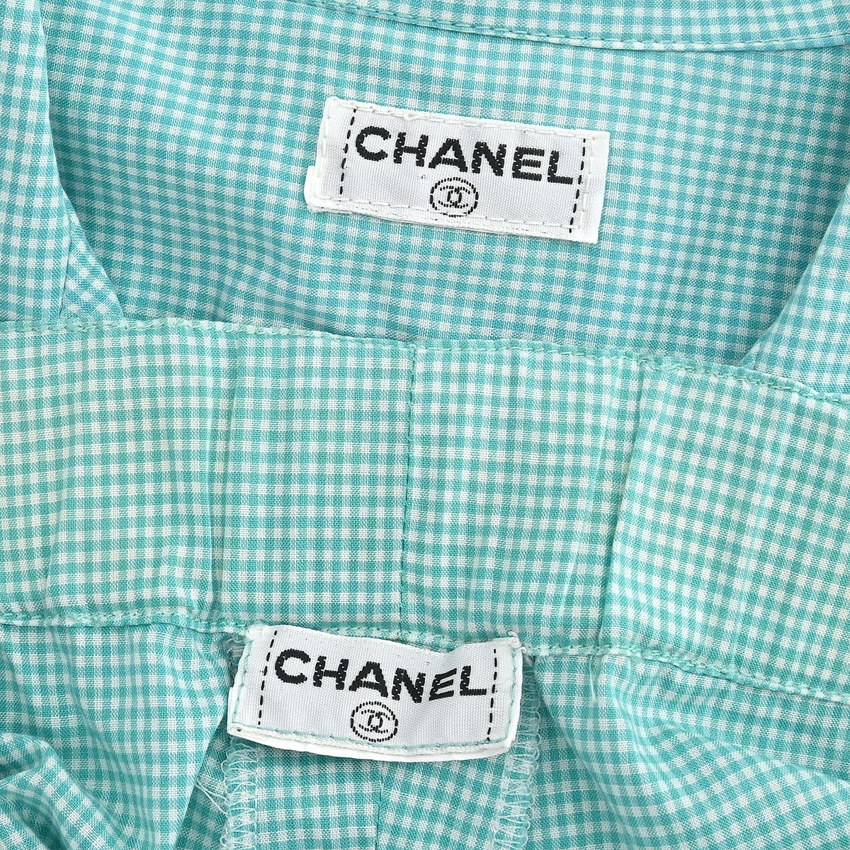Chanel Setup Top Shirt Short Pants Light Blue - Image 9