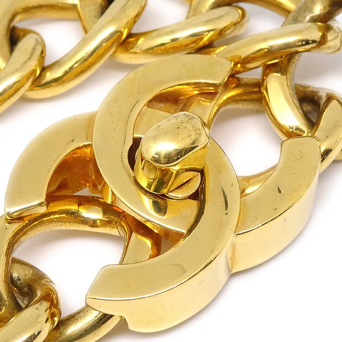 Chanel 1996 Turnlock Gold Chain Bracelet 96A - Image 2