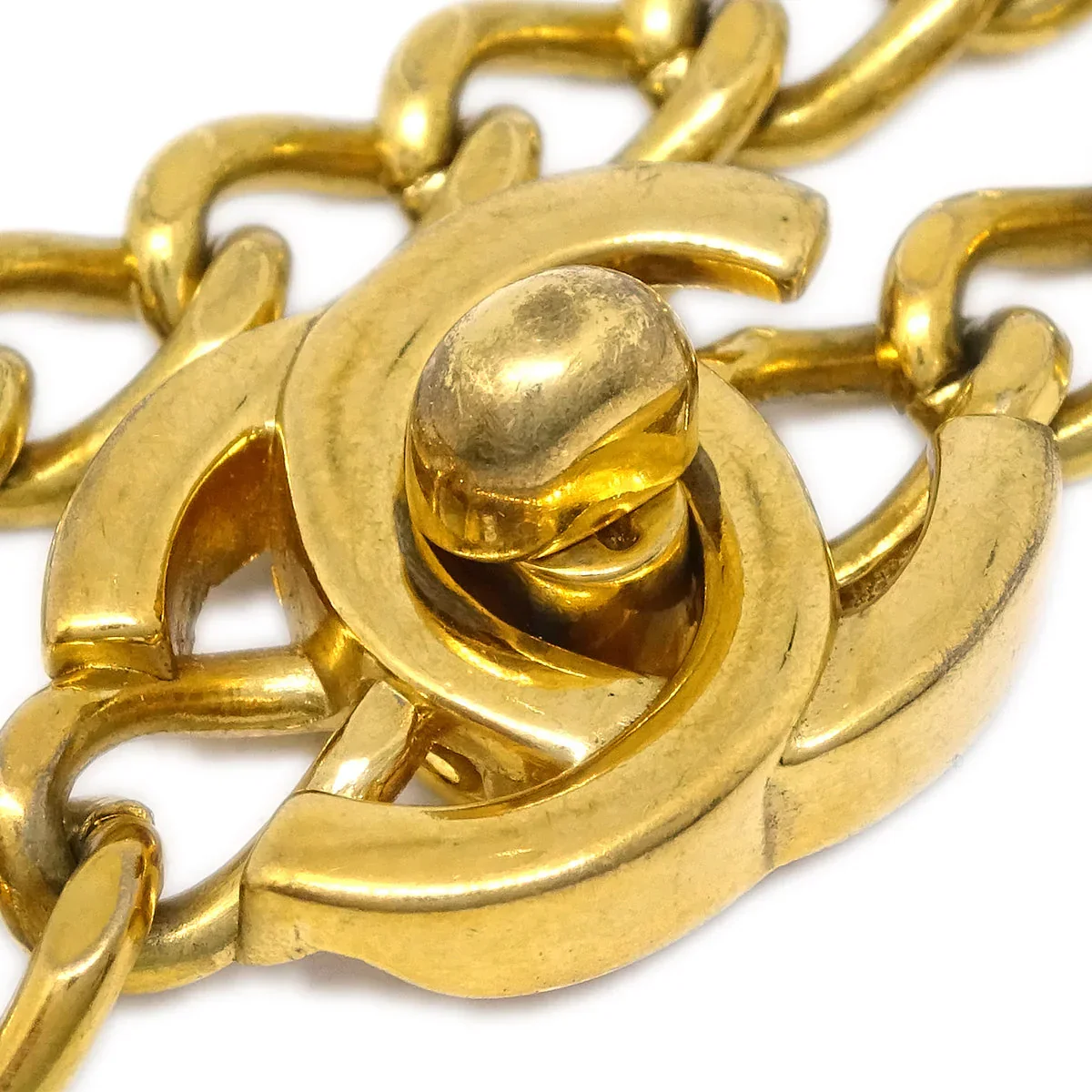 Chanel Turnlock Chain Bracelet Gold 96P - Image 2