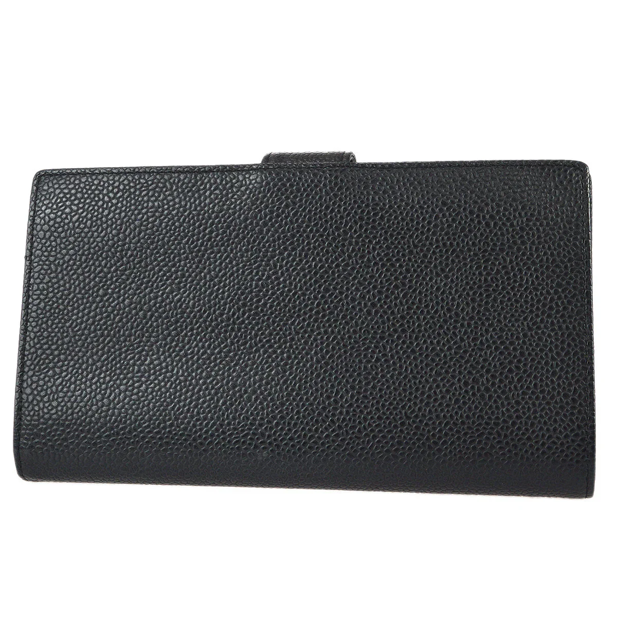 Chanel 2006-2008 Black Caviar Timeless Long Wallet - Image 2