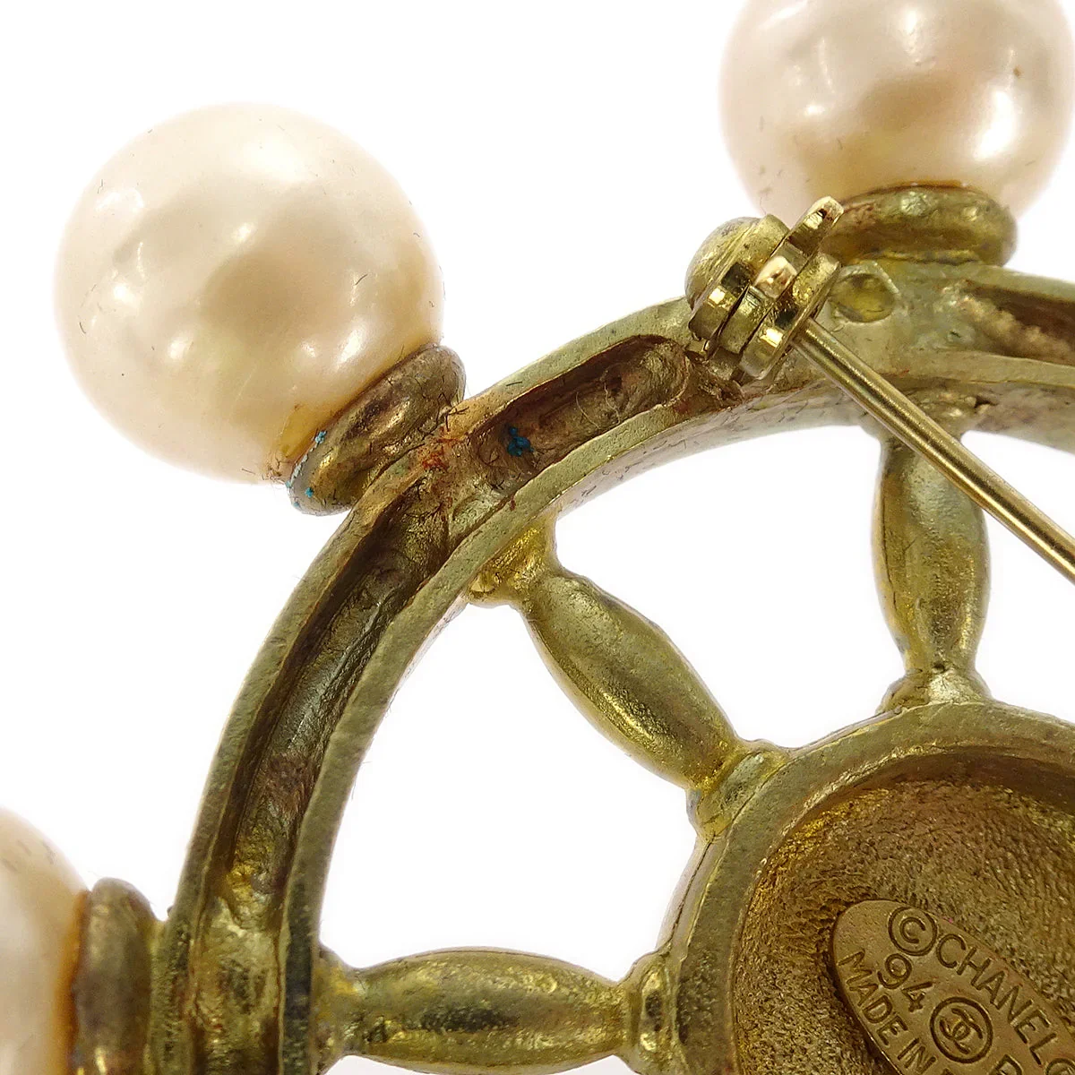 Chanel Rudder Brooch Pin 94P Artificial Pearl - Image 3