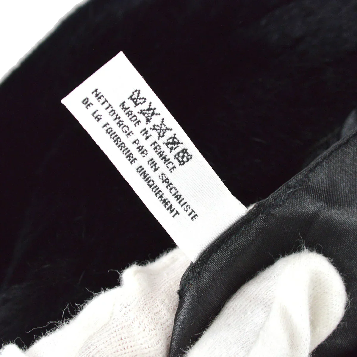 Chanel 2001 Fall CC Logo Muff Black Fur Satchel - Image 8