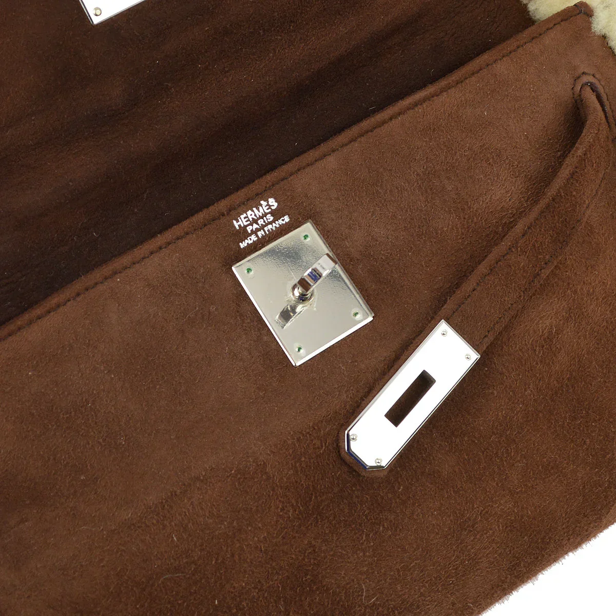 Hermes * 2007 Sheepskin Pochette Kelly - Image 7