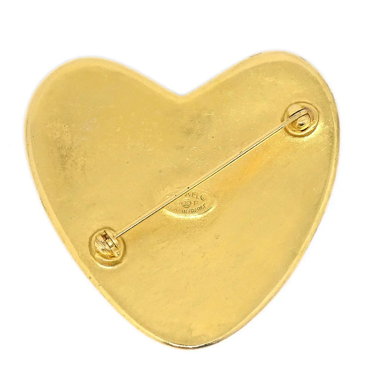 CHANEL 1995 Heart Brooch Pin Gold 95P - Image 2