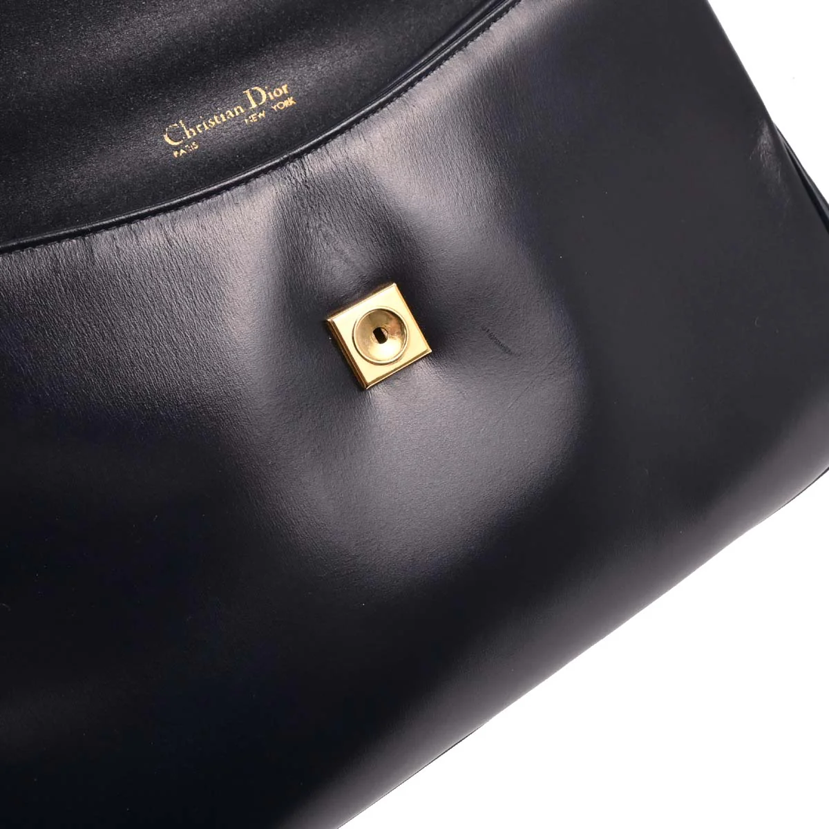 Christian Dior Navy Leather Canvas Trotter 2way Shoulder Handbag - Image 6
