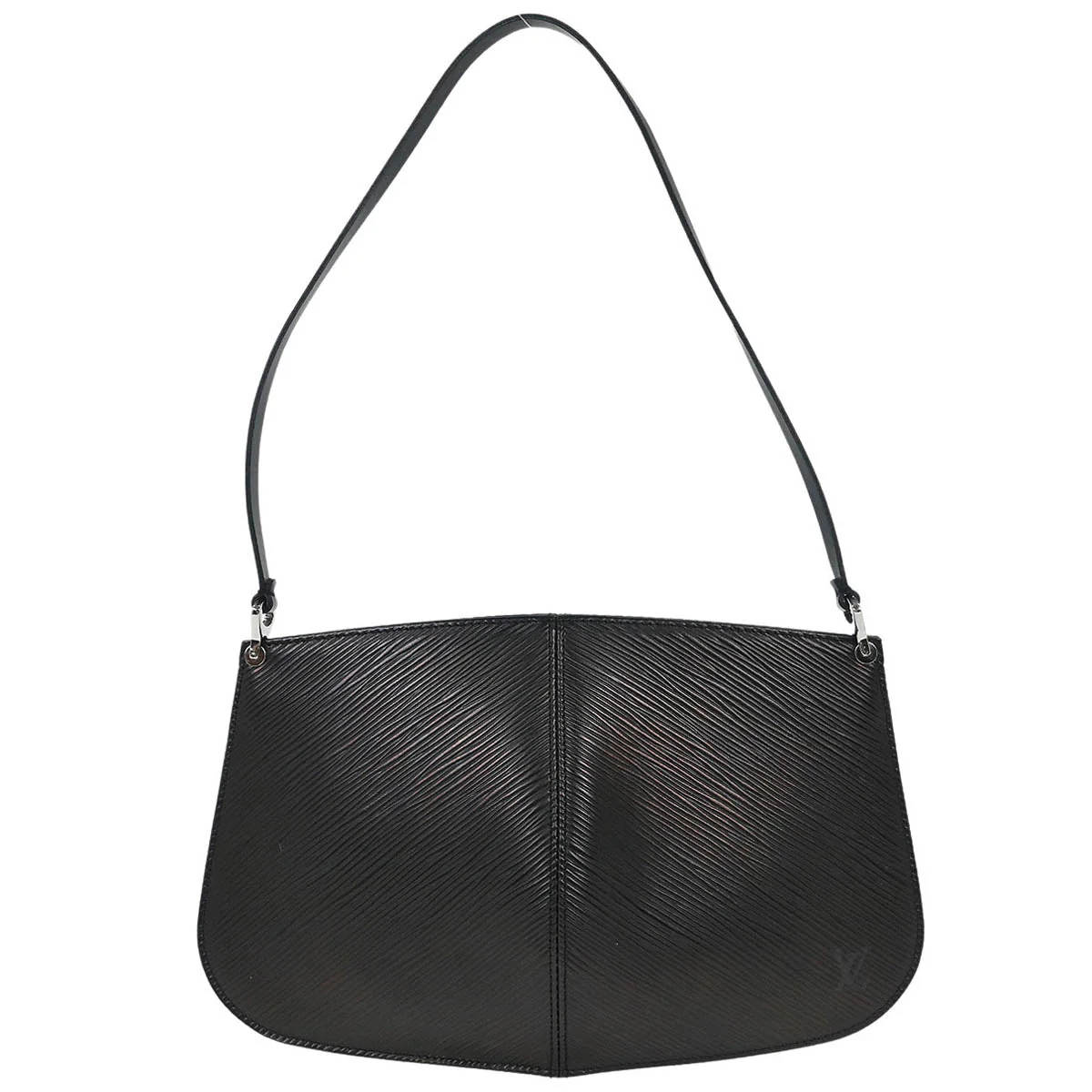Louis Vuitton Black Epi Pochette Demi-lune Handbag M52622