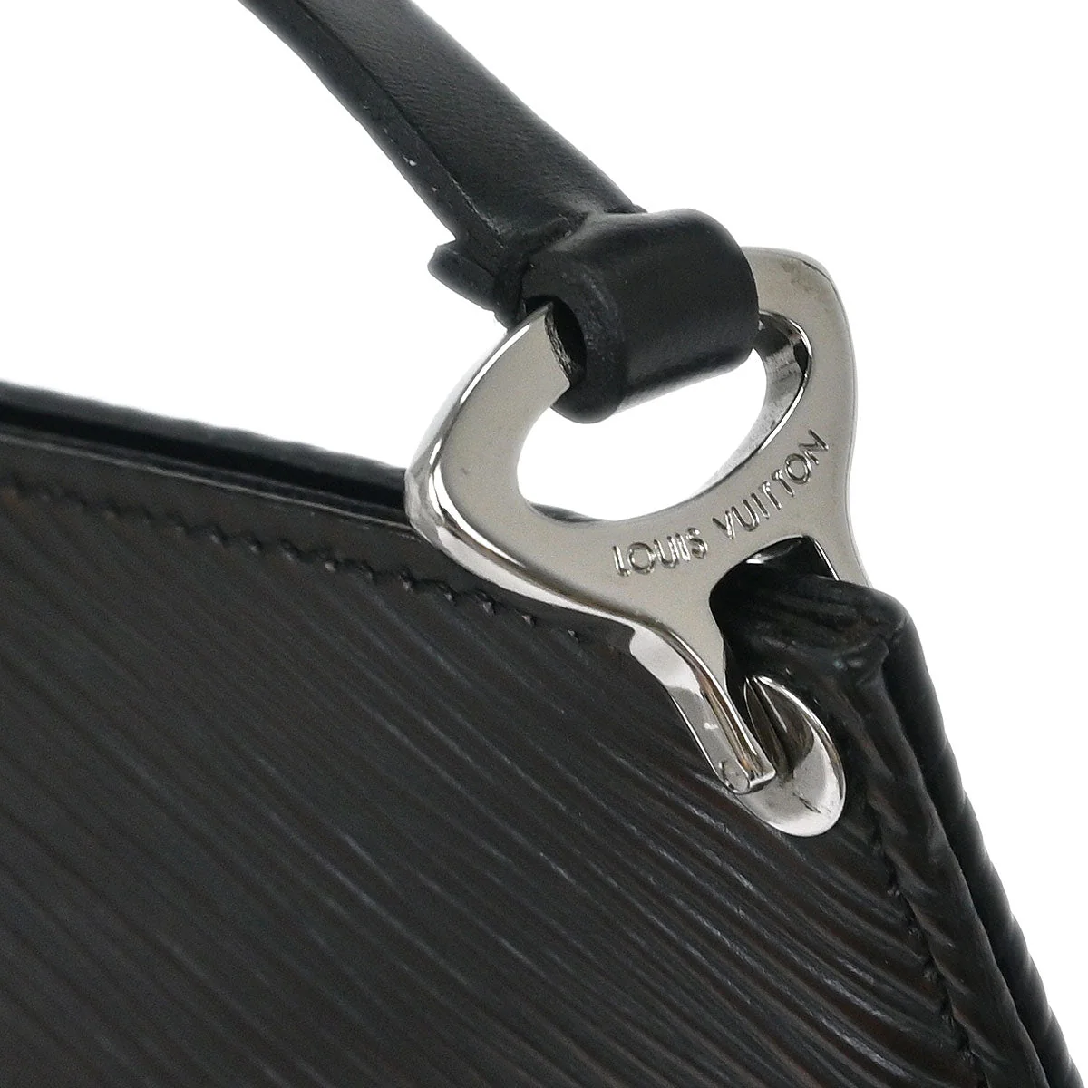 Louis Vuitton Black Epi Pochette Demi-lune Handbag M52622 - Image 4