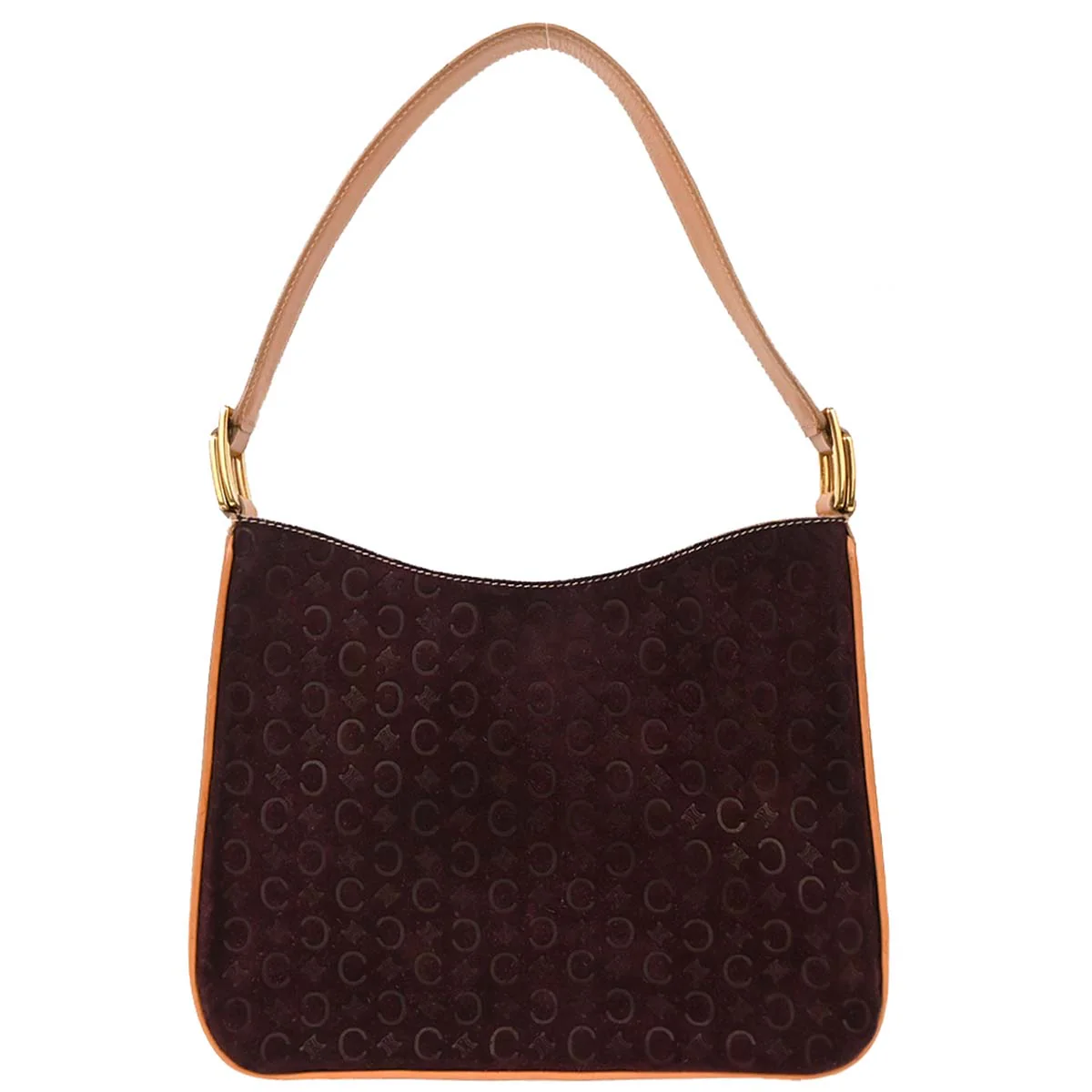 Celine Brown Suede Macadam Handbag