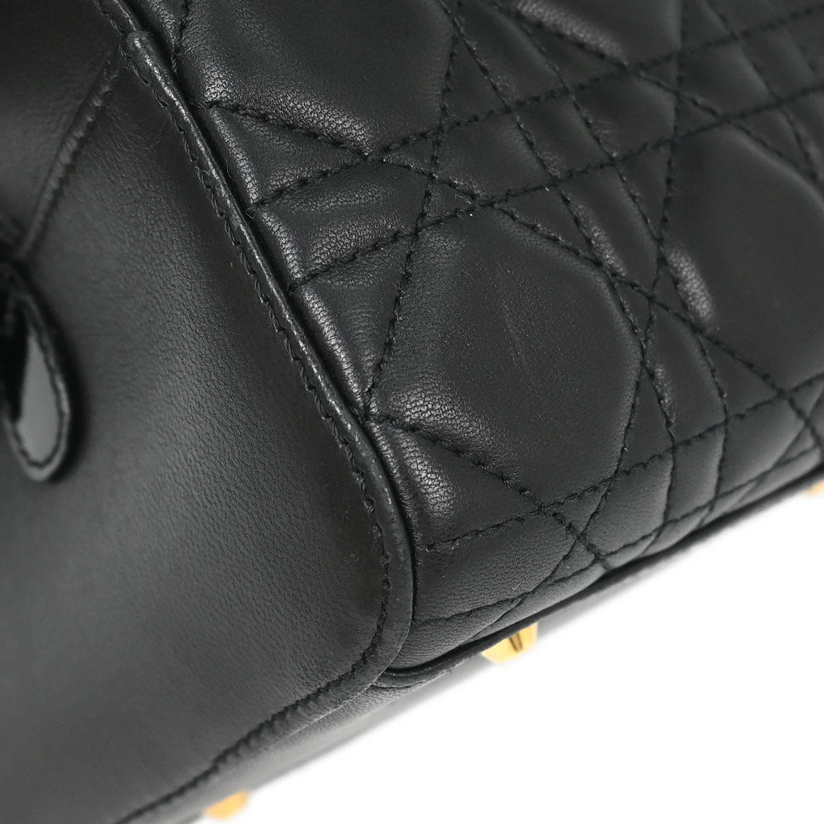 Christian Dior Black Lambskin Malice Cannage Handbag - Image 4