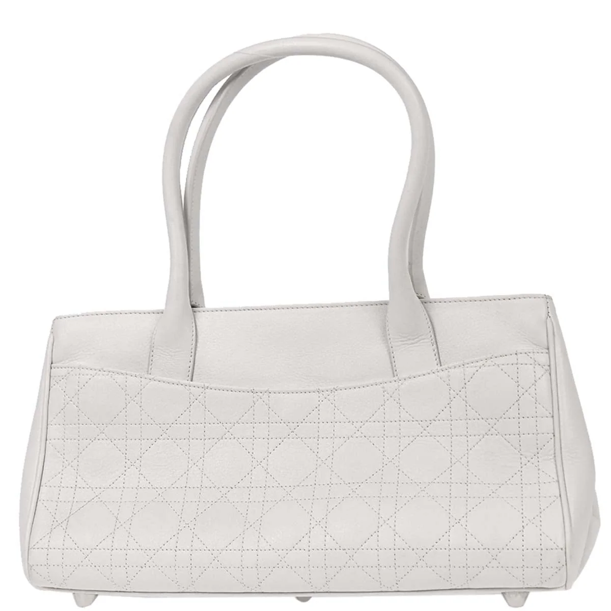Christian Dior White Leather Handbag - Image 2