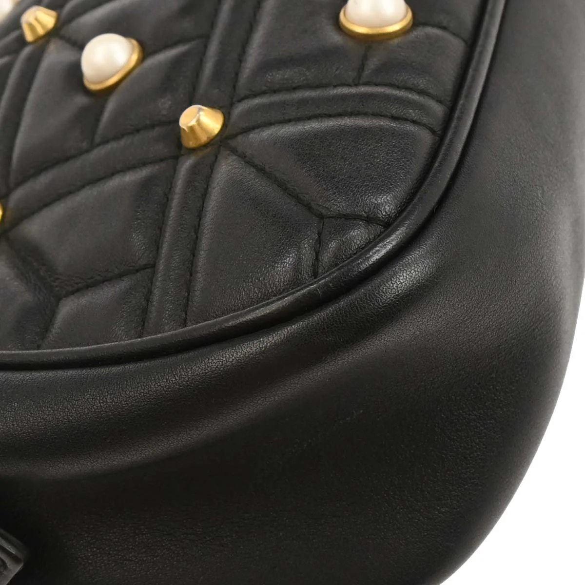Gucci Black Leather Marmont Shoulder Bag - Image 3