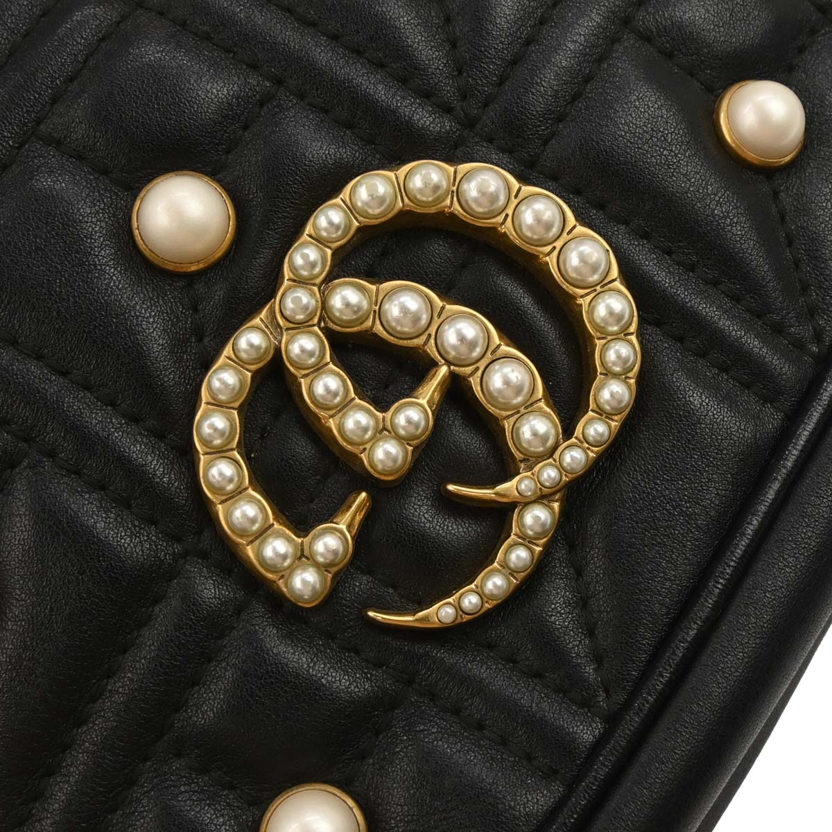Gucci Black Leather Marmont Shoulder Bag - Image 6