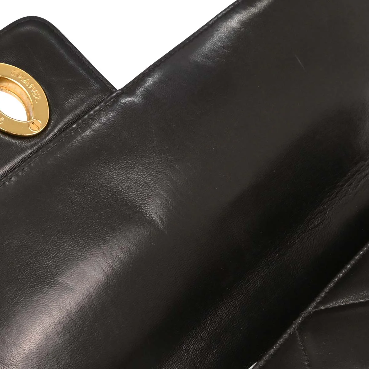 Chanel Black Lambskin Briefcase Handbag - Image 6