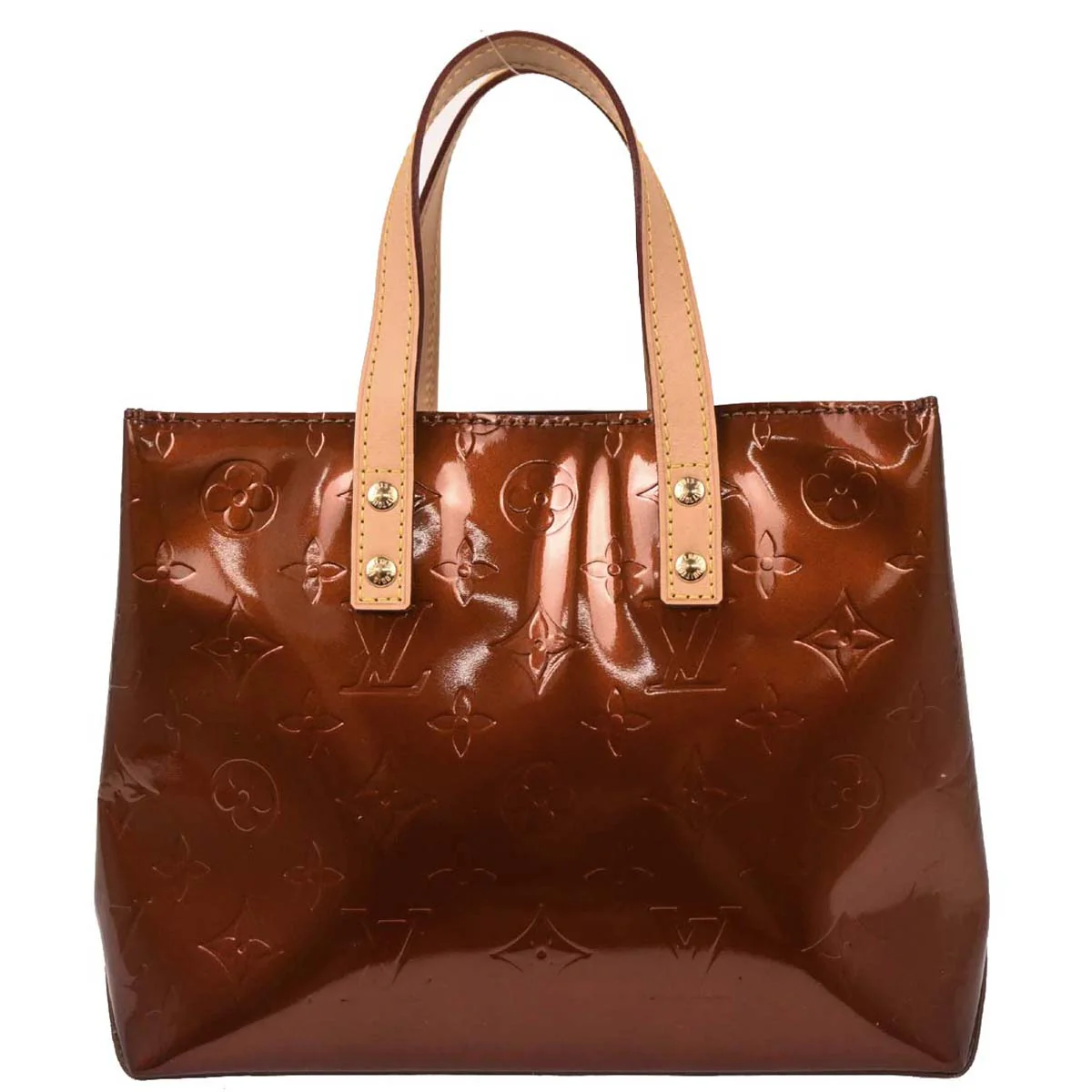 Louis Vuitton Bronze Vernis Reade PM Tote Handbag M91146