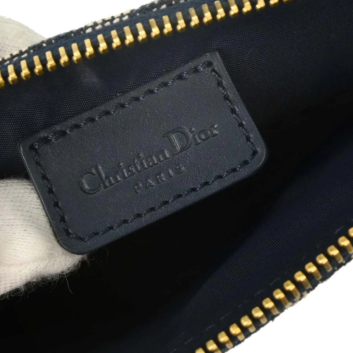 Christian Dior Navy Trotter Saddle Handbag - Image 9