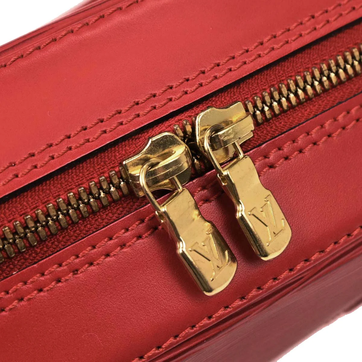 Louis Vuitton 1997 Red Epi Sablon Handbag M52047 - Image 7