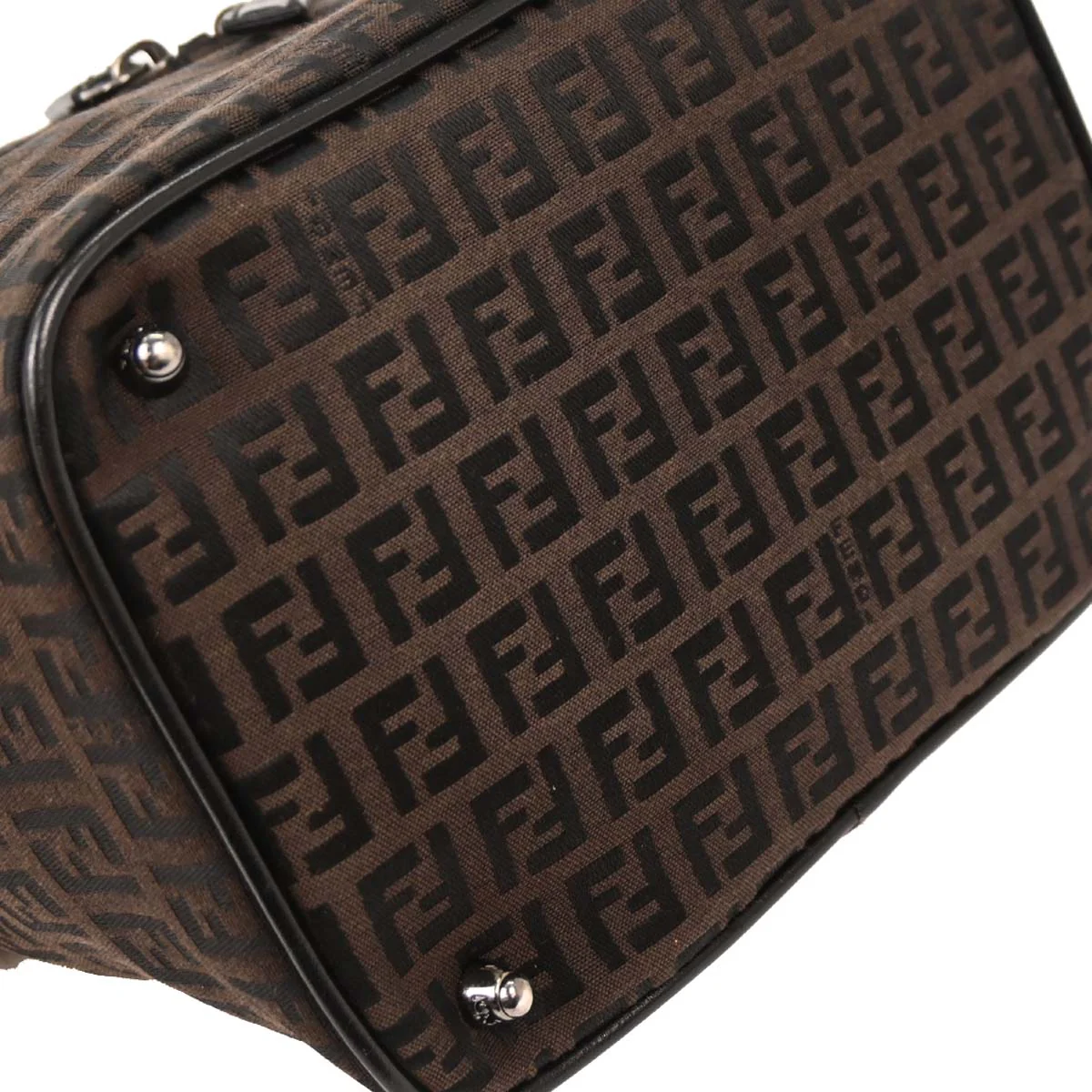 Fendi Brown Zucchino Handbag - Image 3