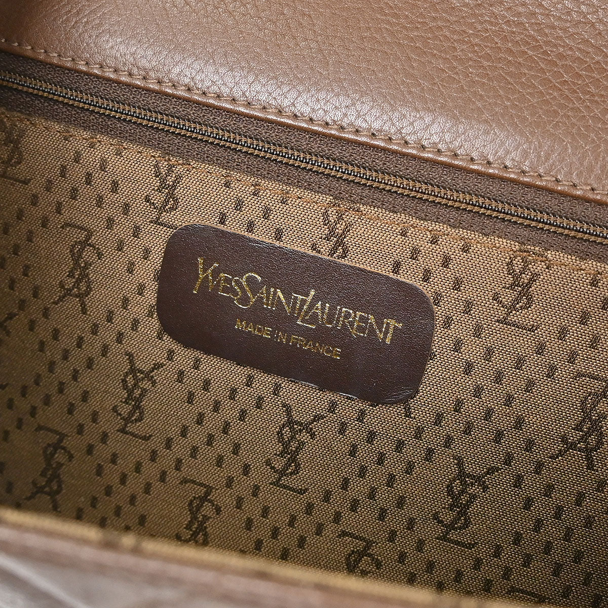 Yves Saint Laurent Brown Shoulder Bag - Image 10