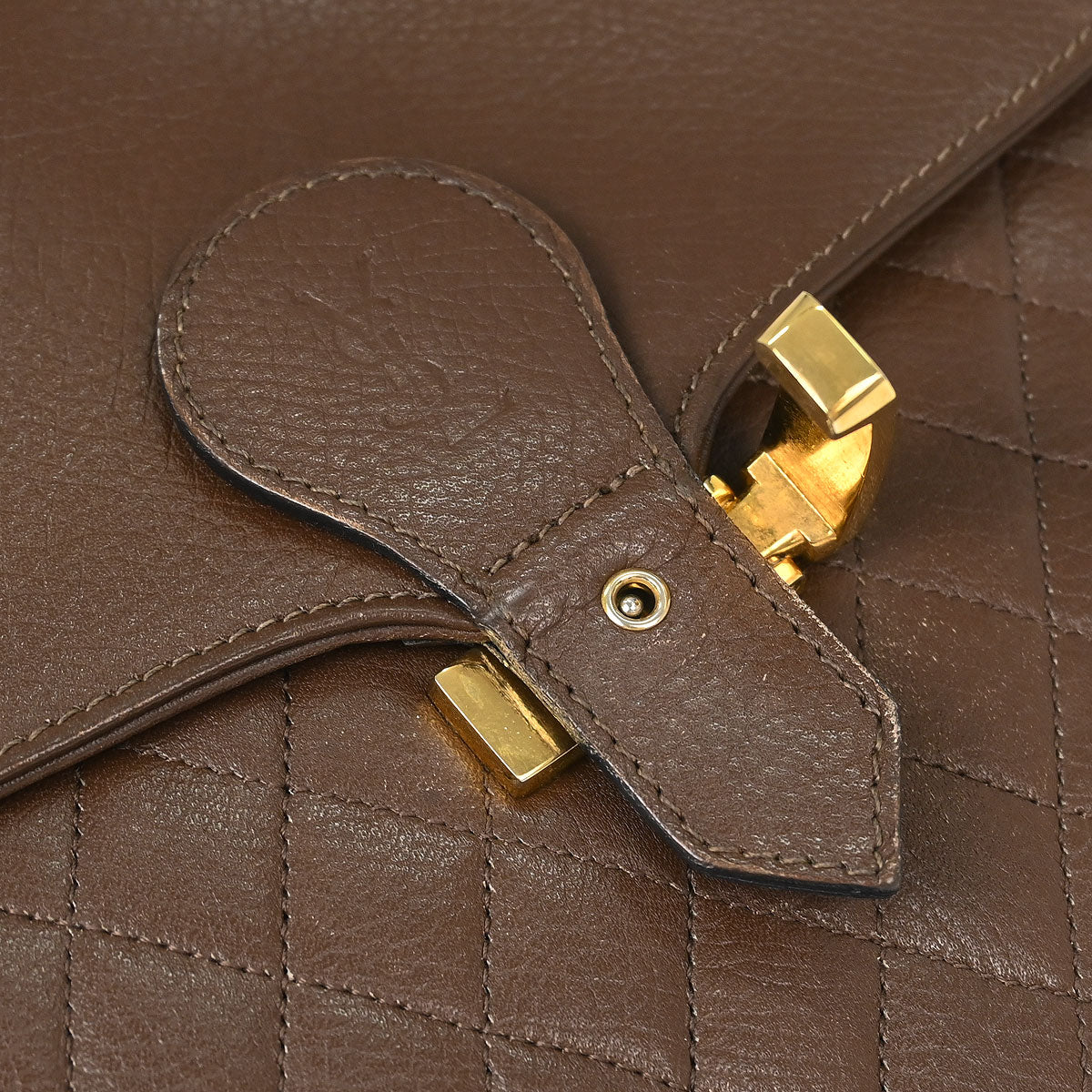 Yves Saint Laurent Brown Shoulder Bag - Image 8