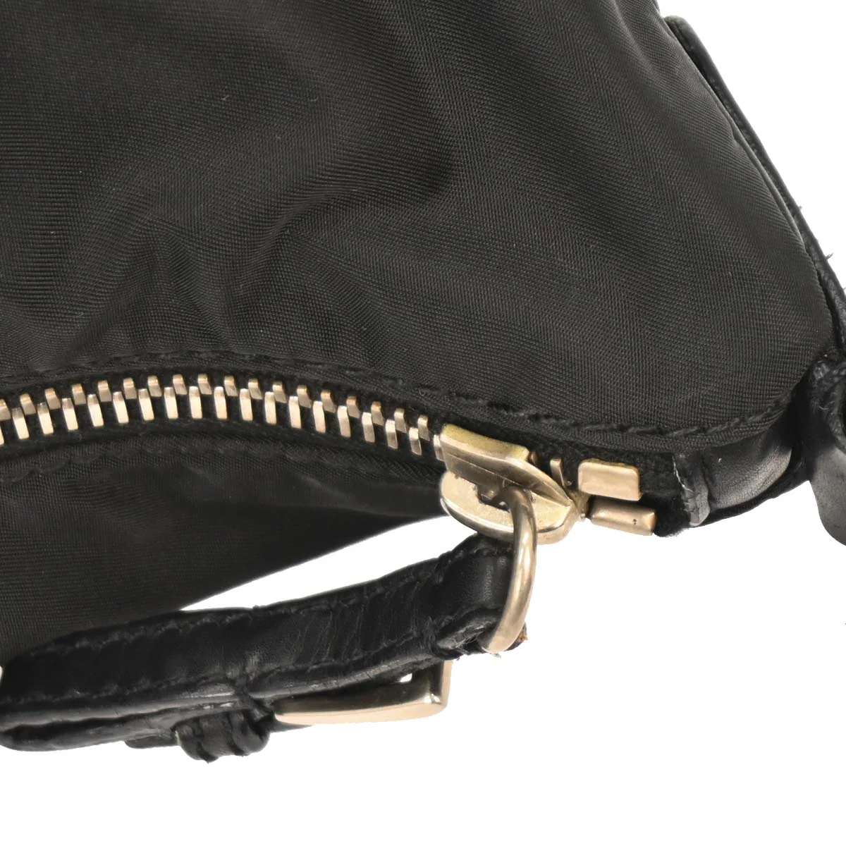 Prada Black Nylon Hobo Handbag - Image 3