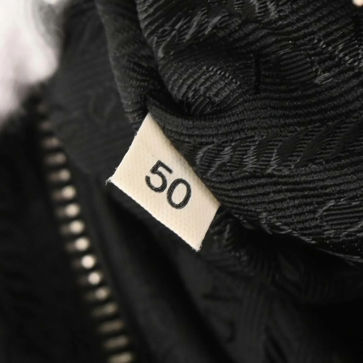 Prada Black Nylon Hobo Handbag - Image 8