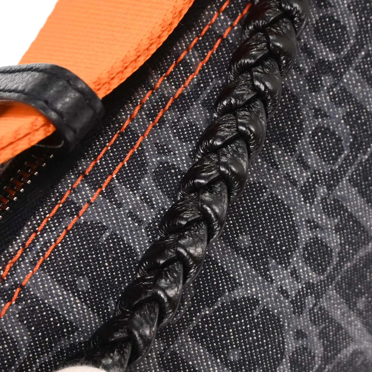Christian Dior Navy Orange Flight Shoulder Bag - Image 6