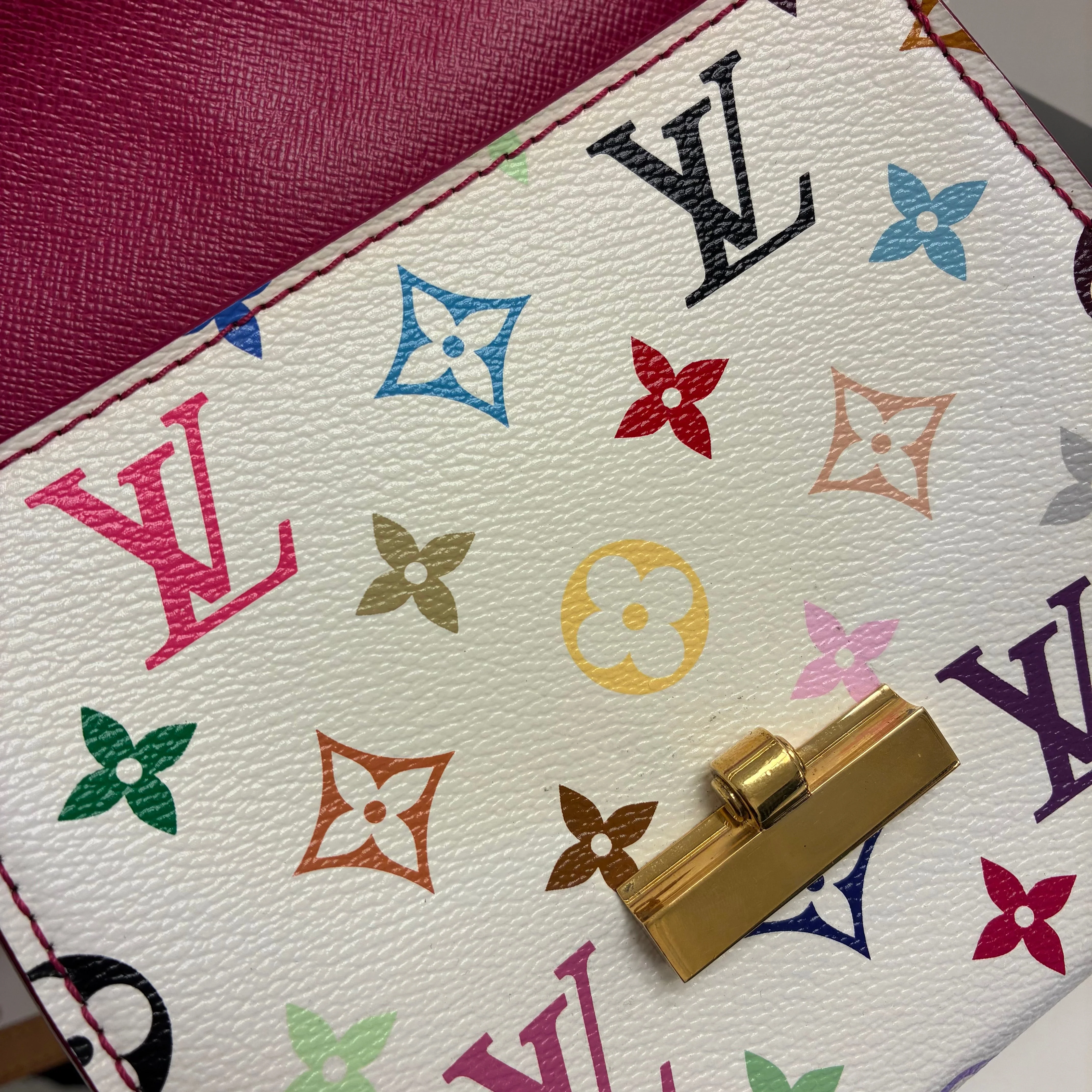 Louis Vuitton 2012 White Multicolor Heartbreaker Shoulder Bag M40660 - Image 11
