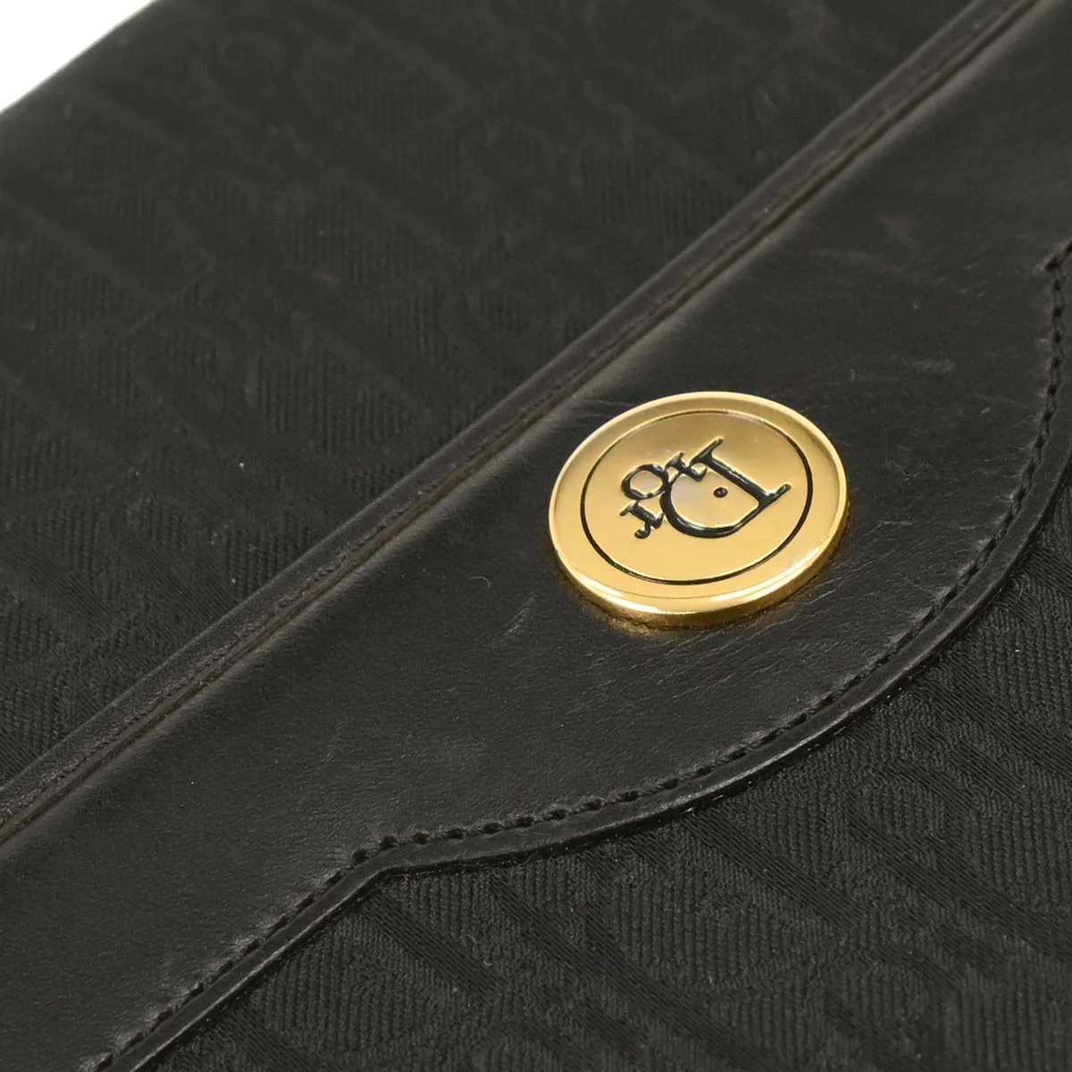Christian Dior Black Canvas Trotter Shoulder Bag - Image 5
