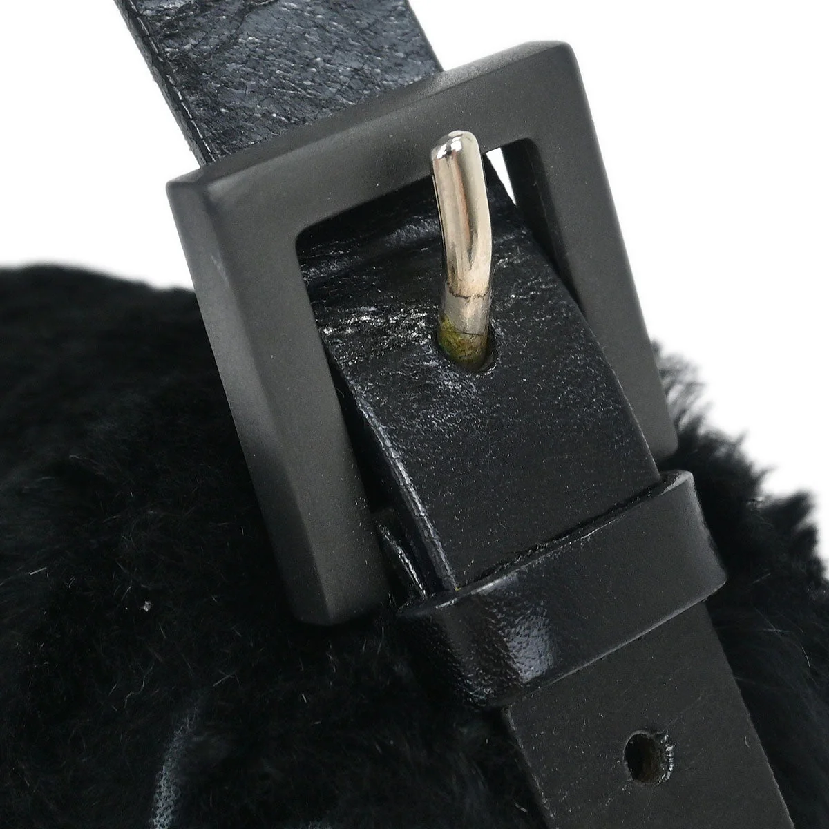Fendi * Black Lapin Fur Baguette Handbag - Image 4