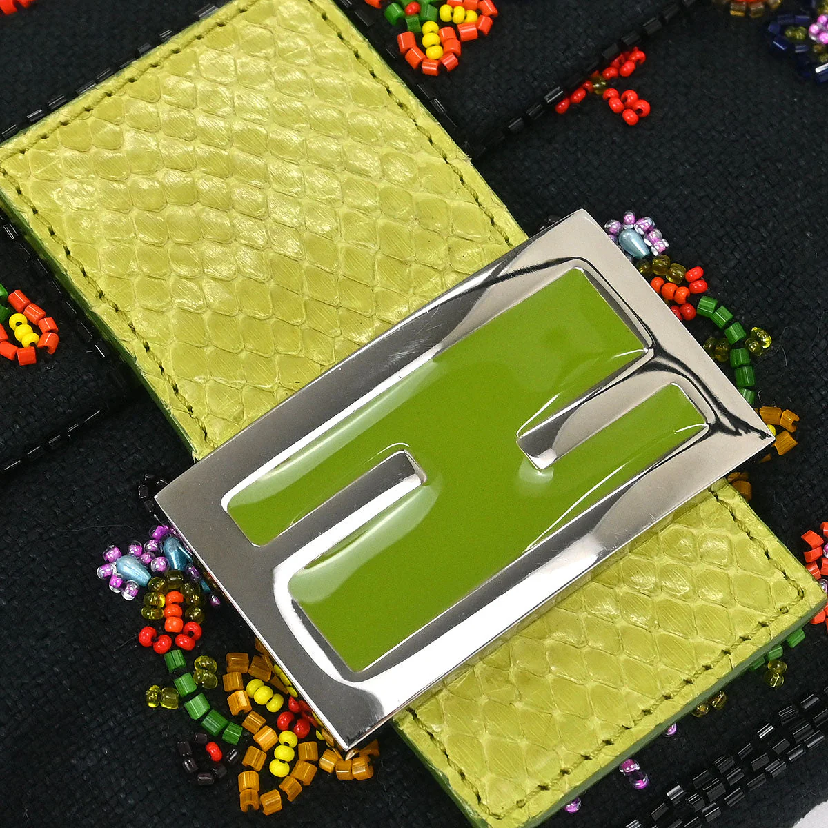 Fendi Beige Zucca Baguette Handbag - Image 4